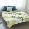 thumbnail image 4 of Sage Green Summer Botanical Blanket Soft Cozy Warm Throw Blanket for Couch, Plush Fuzzy Flannel Fleece Blankets for Sofa, Palm Leaf Modern Art Bed Blankets Lightweight Gifts for Women, 40"x60", 4 of 9
