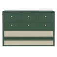 thumbnail image 6 of Queen Solid and Stable Murphy Bed with Large Drawers (Green), 6 of 15