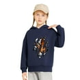 thumbnail image 5 of fnnxnal Little Girls Hoodie 6T Navy - 100% Polyester Durable Sweatshirt with Tiger-Claw Print for 2-8 Years Old, 5 of 5
