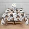 thumbnail image 3 of Cute Doberman and Dog Footprint Square Tablecloth,Waterproof Square Table Cover,Wipeable Spillproof Washable Table Cover for Home Kitchen Party Decor 42"X42"(107x107cm), 3 of 6