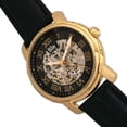 thumbnail image 2 of Reloj REIGN Kahn automático con esfera esquelética y correa de piel negra., 2 of 3