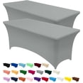 thumbnail image 1 of Mantel Utopia Kitchen Spandex, paquete de 2 unidades, 6 pies, gris, 1 of 9