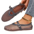 thumbnail image 5 of Women's Mesh Mary Jane Flats Breathable Ballet Flats Dress Shoes Buckle Strap Ballerina Shoes for Walking Work Casual Daily Wear, 41, 5 of 5