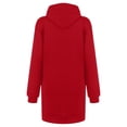 thumbnail image 4 of Vestido de sudadera corto con bolsillos con capucha y estampado de manga larga para mujer informal suelto a la moda Pompotops hdfakjf1775, 4 of 4