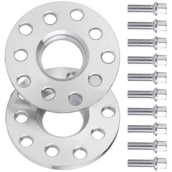 CCIYU spacers 2X 10mm Thick 5x100 5x112 5 Lug 14x1.5 Studs Wheel spacers Compatible with 1995-2015 S6