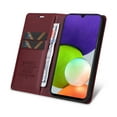 thumbnail image 6 of Decase Samsung Galaxy A22 5G Wallet Case, Premium Leather Kickstand Durable Magnetic Clase Folio with Credit Card Holder Slots Shockproof Cover For Samsung Galaxy A22 5G, Winered, 6 of 10