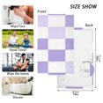 thumbnail image 2 of Light Purple Squares Pattern Bath Towel 100% Cotton Soft Thick High Absorbency Hand Face Towel Single Pack 16x28in, 2 of 7