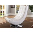 thumbnail image 2 of Pemberly Row Faux Leather Swivel Accent Chair in White, 2 of 6