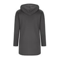 thumbnail image 6 of Womens Long Length Hoodies, Long Sleeve Pullover for Women Fall Fashion Loose Fit Solid Color Button Up Hooded Sweatshirts with Pockets, 6 of 6