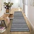 thumbnail image 6 of 2x7 Washable Runner Rug Hallway Non-Slip Low Pile No-Shedding Ultra Thin Indoor Geometric Printed Carpet Entryway Hallway Black, 6 of 9