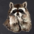 thumbnail image 3 of CafePress - Cute Humorous Watercolor Raccoon Blowing A Kiss - Women's Long Sleeve Charcoal Gray Pajamas, 3 of 3