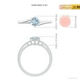 thumbnail image 3 of ANGARA Natural Classic Round Aquamarine Solitaire Bypass Ring in 14K White Gold for Women (Size-5mm) | March Birthstone, Birthday, Anniversary, Jewelry Gift for Women | Natural Aquamarine Ring, 3 of 7