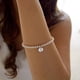 thumbnail image 3 of Pulsera Ursteel Pearl Initial H ajustable 15 cm, 3 of 7