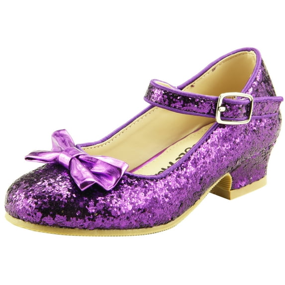 The Doll Maker Bow Top Glitter Strap Pump (Little Kid/Big Kid)-TD173034D-12