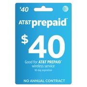 AT&T Prepaid $40 Direct Top Up Cell Service Refill