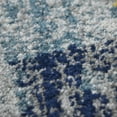 thumbnail image 3 of 7' Blue and Orange Round Abstract Power Loom Area Rug, 3 of 10