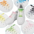 thumbnail image 4 of Cordones para zapatos degradados (negro) - Cordones planos y anchos para adolescentes - Decoración informal para zapatos para caminar, 4 of 5