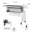 thumbnail image 3 of Somerset Sit-Stand L Desk Set with File Cabinet in White/Gray - Engineered Wood, 3 of 10