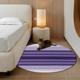 thumbnail image 3 of Purple Ombre Stripe Round Area Rug 4 FT, Non Slip Indoor Outdoor Rug, Farmhouse Striped Gradient Washable Soft Circular Carpet Non-Shedding Floor Mat for Coffee Table Nursery Foyer Balcony, 3 of 8