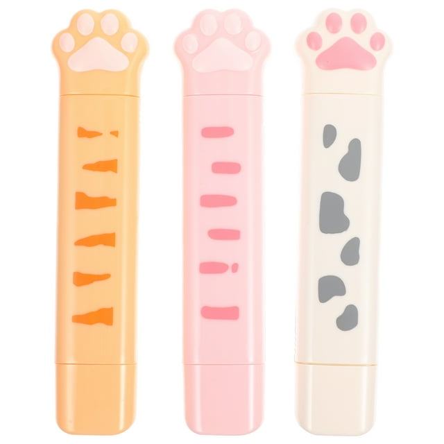 SHISUYAN 3Pcs Portable Correcting Tapes Double-sided Correction Tapes School White-Out Tapes Stationery