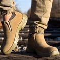 thumbnail image 1 of Toe Slip Shoe ,1 Pair Steel Toe Slip On Shoe with Solid Sole Suede Anti Slip Puncture Proof Breathable Steel Toe Work Boot for Men Worker, 1 of 8