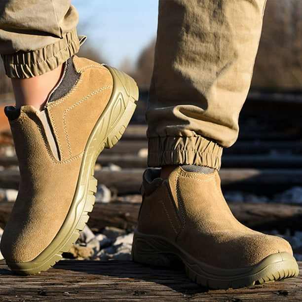 Zapatos De Trabajo Con Punta De Acero Para Hombre, Zapatos De Seguridad Ligeros Y Transpirables Con Suela Antideslizante