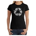 thumbnail image 1 of LA Pop Art Women's Word Art T-Shirt - 86 RECYCLABLE PRODUCTS, 1 of 2