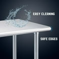 thumbnail image 6 of Profeeshaw NSF Stainless Steel 24" x 36" Commercial Kitchen Prep & Work Table with Undershelf, 6 of 8