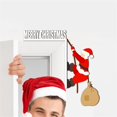 thumbnail image 3 of Gibobby Adornos de puerta de esquina de puerta de Papá Noel, pegatinas de pared decorativas, decoración de vacaciones, colgante decorativo(Rojo), 3 of 5