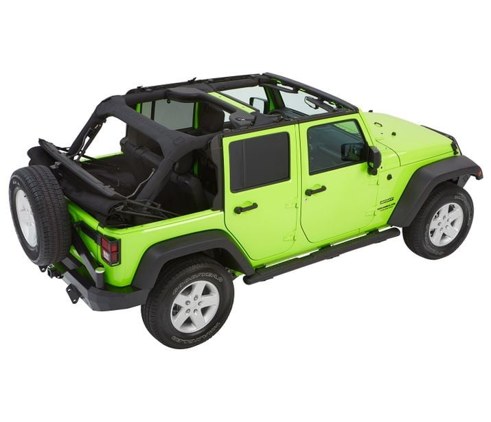 07-17 WRANGLER UNLIMITED 4-DOOR TWILL SOFTOP INCLUDES CONVERTIBLE TOP FOLDING FRAME TREKTOP NX GLIDE