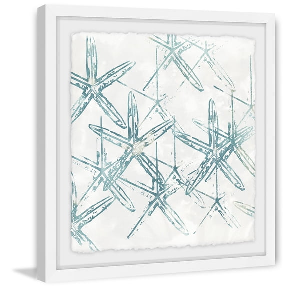 MARMONT HILL - Handmade Sealife Batik VII Framed Print 32X32