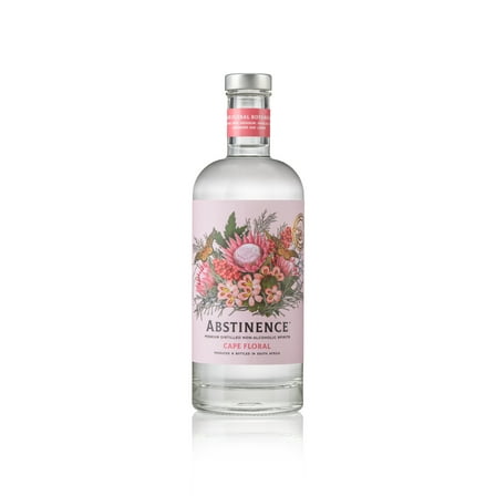 Abstinence Spirits Cape Floral - Award Winning Non Alcoholic Spirit for Zero Proof Drinks and Mocktails, Small Batch Distilled, Sugar-Free, Calorie-Free - 25.4 fl oz / 750ml