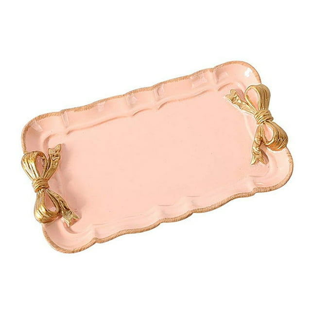 De Resina Con Lazo, Plato Para Aperitivos Y Frutas, Bandeja Decorativa Para Servir Speravity HA039536-01