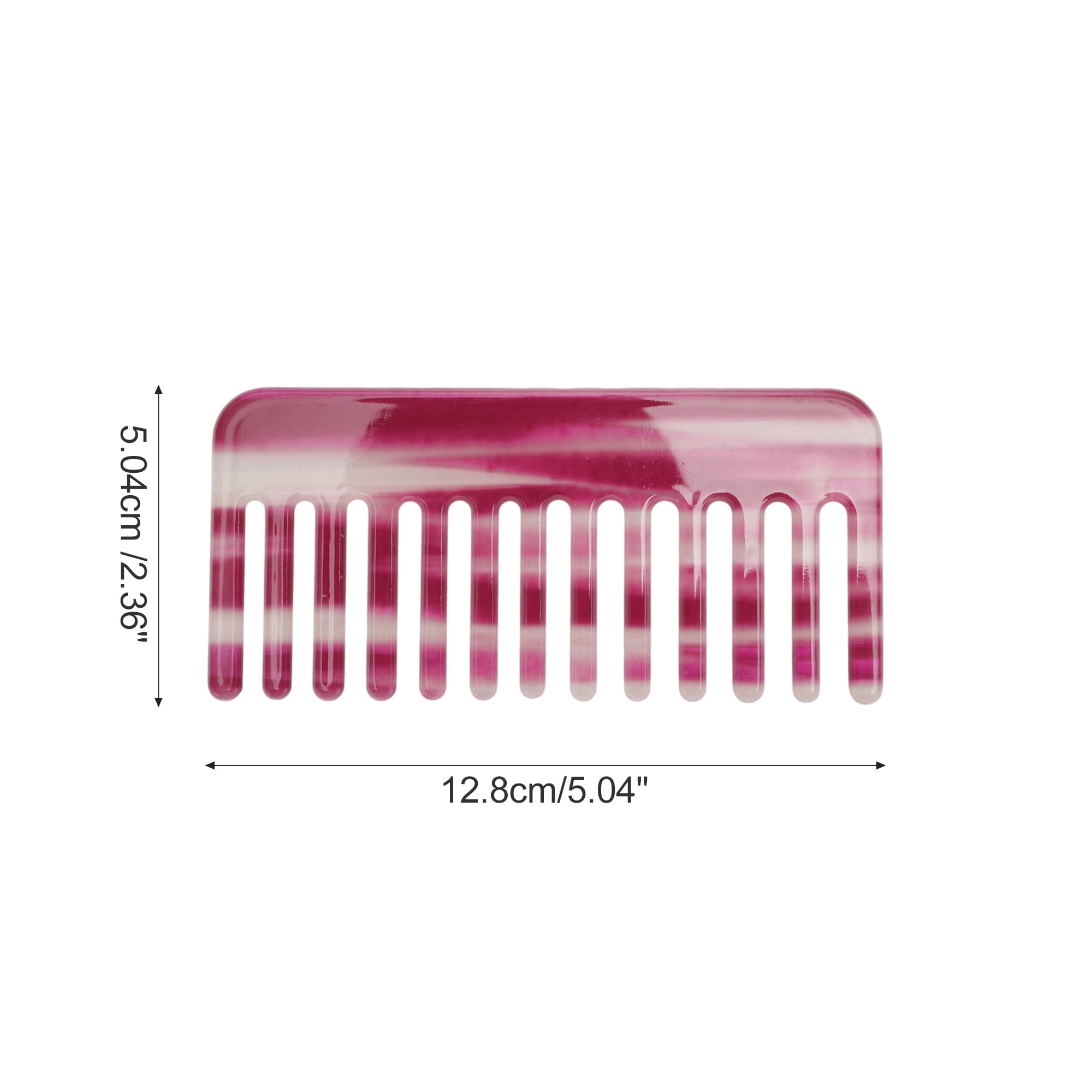 Unique Bargains 1 Pc Vintage Portable Wide Tooth Comb for All Hair Types Colorful Purple