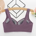 thumbnail image 2 of ATENAR Womens Bras,Wireless Bras for Women,Bras for Women,Stretch Fabric,Breathable,Solid,Polyester，Spandex ,Purple,40, 2 of 9