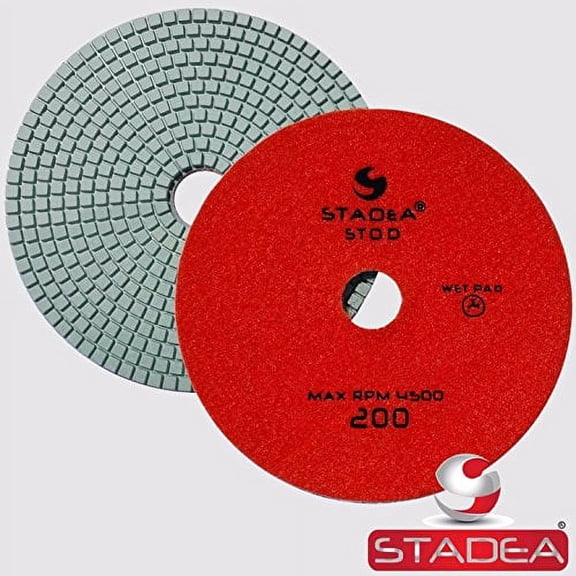 Stadea PPW253B Diamond Polishing Pad 7 Inch Grit 200 For Marble Concrete Stones Terrazzo Granite Floor Polishing