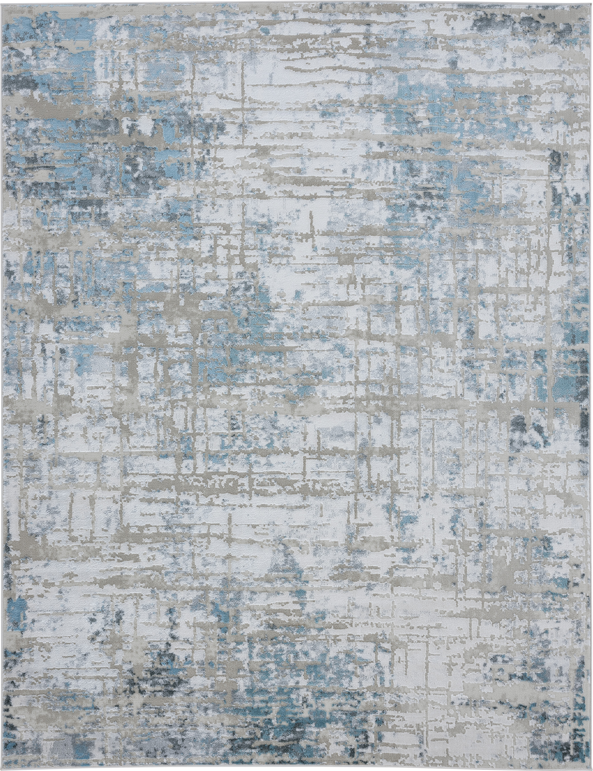 Contemporary 5x7 Area Rug (5'3'' x 7'3'') Abstract Dark Blue Living Room Easy to Clean