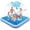 90.5 IN, variant on Splash Pad, 155"- 110.24" Size Extra Large Sprinkler Play Mat for Dogs & Kids, Thicker Wading Pool Summer Outdoor Water Toys, Fun Backyard Fountain Play Pad for 3 Age+ Girls Boys Children & Pets