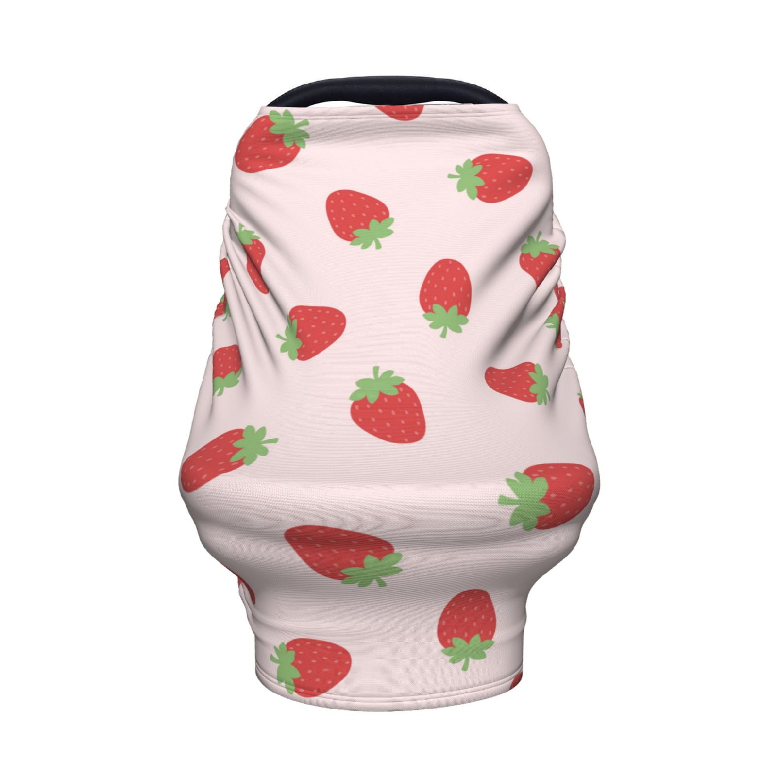 Fotbe Strawberry Pattern Car Seat Covers for Babies, Nursing Breastfeeding Cover Infant Carseat Canopy, Soft Stretchy Carrier Cover