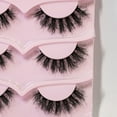 thumbnail image 4 of False Eyelashes Natural Appearance False Eyelashes Daily Strip Cross Transparent Band Thick Eyelashes Eyelash Invisible thin band delicate eye makeup, 4 of 5