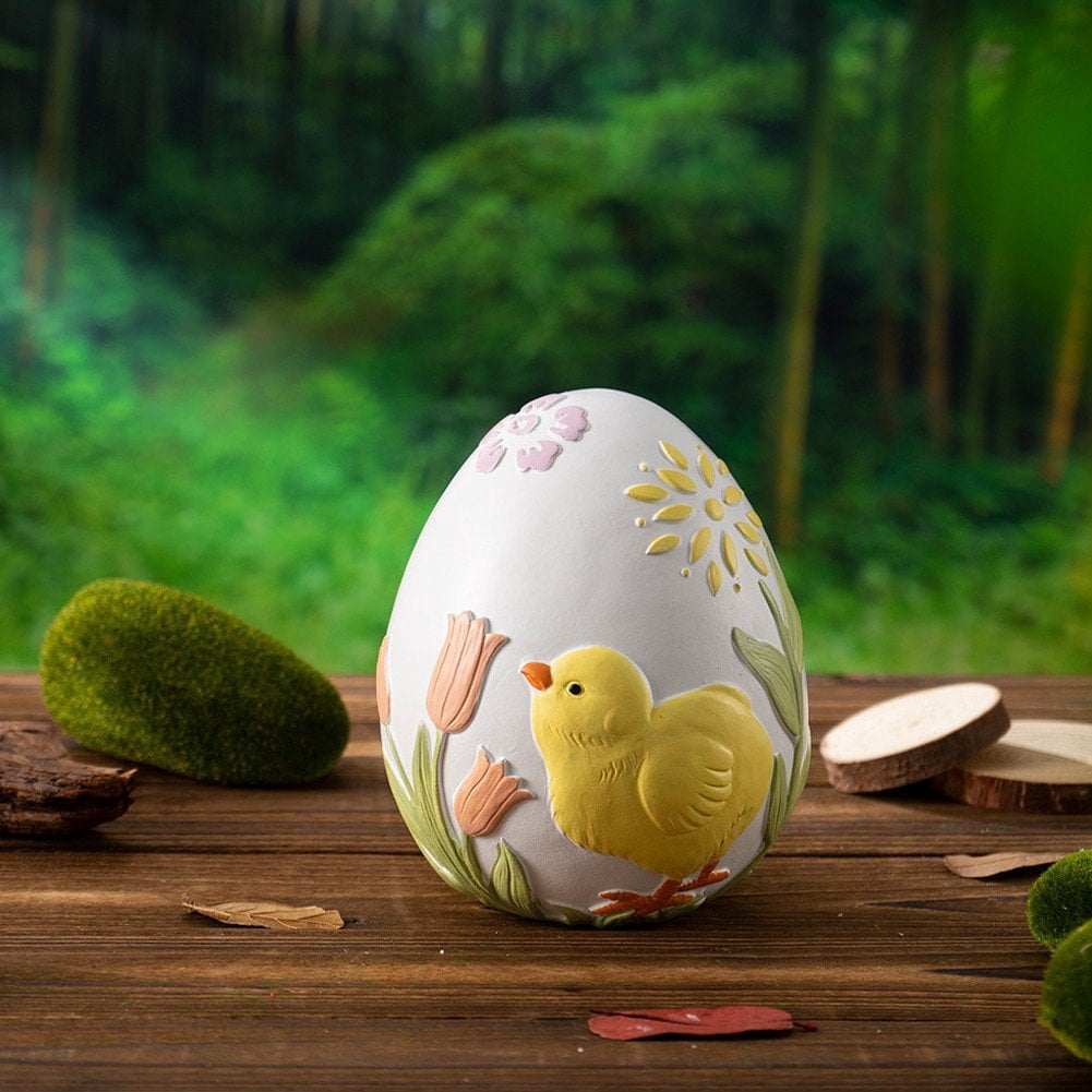 Jiibva Set of Decorative Resin Easter Eggs, Artificial Bird Egg Fillers for Basket and Party Arrangements