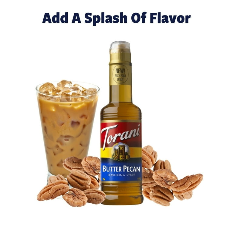 Torani Original Butter Pecan Syrup, Authentic Coffeehouse Syrup, 12.7 oz