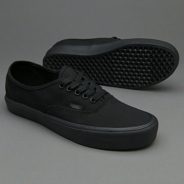 مونكي ملابس Vans Authentic Lite Canvas Black/Black Men's Classic Skate Shoes Size 13 مونكي ملابس