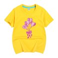 thumbnail image 5 of Zanarzt Girls Summer T Shirts Casual Baby and Toddler Girls Short Sleeve T Shirts Cotton Crewneck Shirts Basic Tees Summer Casual Tops Yellow,7-8 Years, 5 of 5
