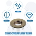 thumbnail image 3 of Anillo de desbordamiento de fregadero Uxcell, tapa de desagüe de desbordamiento de fregadero de baño para lavabo de cocina de cobre, 3 of 7