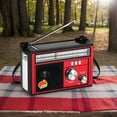 thumbnail image 2 of Portable Solar Radio, 1200mAh Weather Radio for Outdoor, Portable Rechargeable Solar Weather Radio with LED Flashlight, Long Battery Life Survival Gear, Outdoor Supplies for Camping Trips(Red), 2 of 9