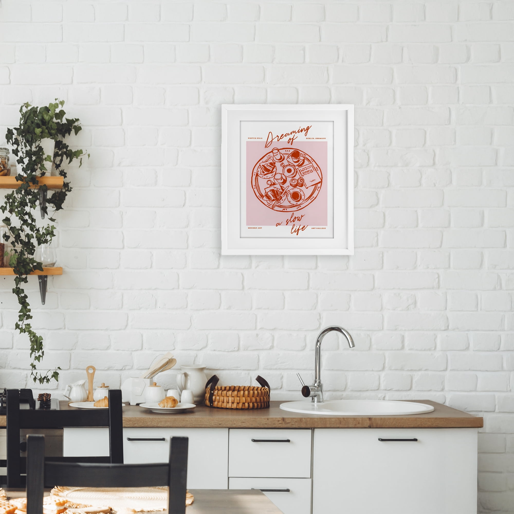 Stupell Industries Dreaming Of A Slow Life White Framed Print Under Glass, design by The Prints Vibe