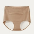thumbnail image 2 of Jalioing Cotton Underwear for Women Leakproof Full Coverage Briefs High Waist Breathable Front Pocket Panties, 2 of 3