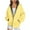 Yellow, variant on Plus Size Zip Up Hoodies for Womens Pullover Fashion Winter Warm And Fleece Heavy Printed Hooded Jacket With Zipper Double Pockets