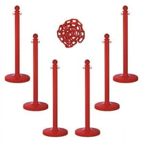 Manufacturer Varies Barrier Post Kit,40" H,Red,Plastic Post 71105-6